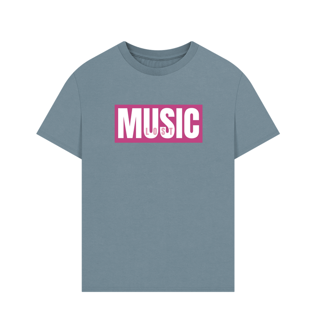 Stone Blue Printed T-shirt