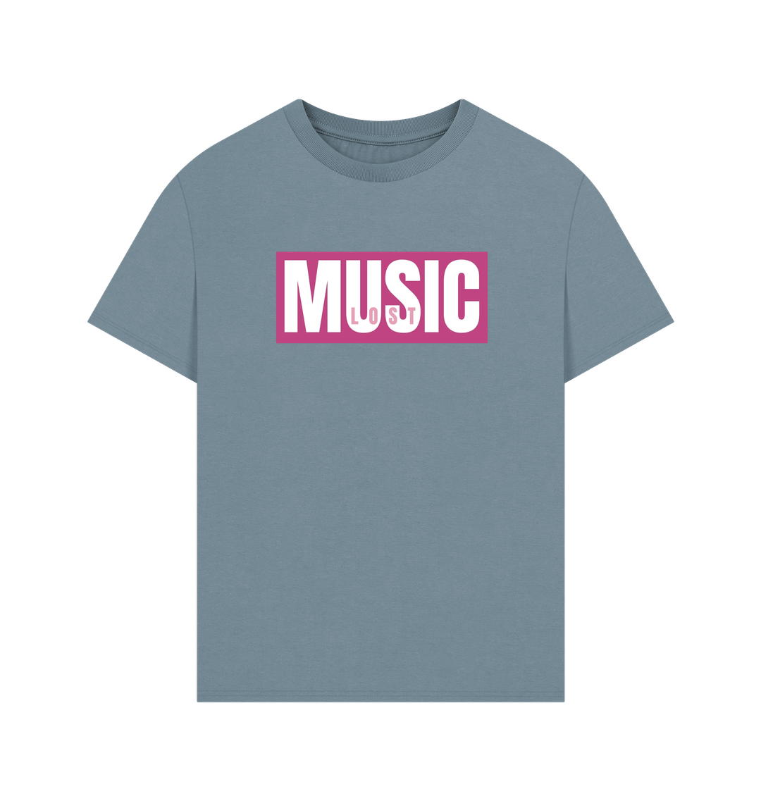 Stone Blue Printed T-shirt