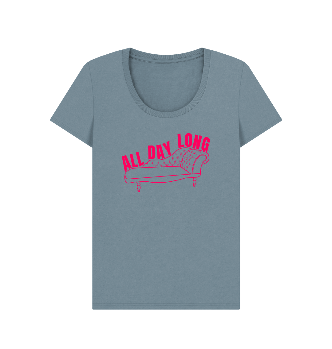 Stone Blue Printed T-shirt