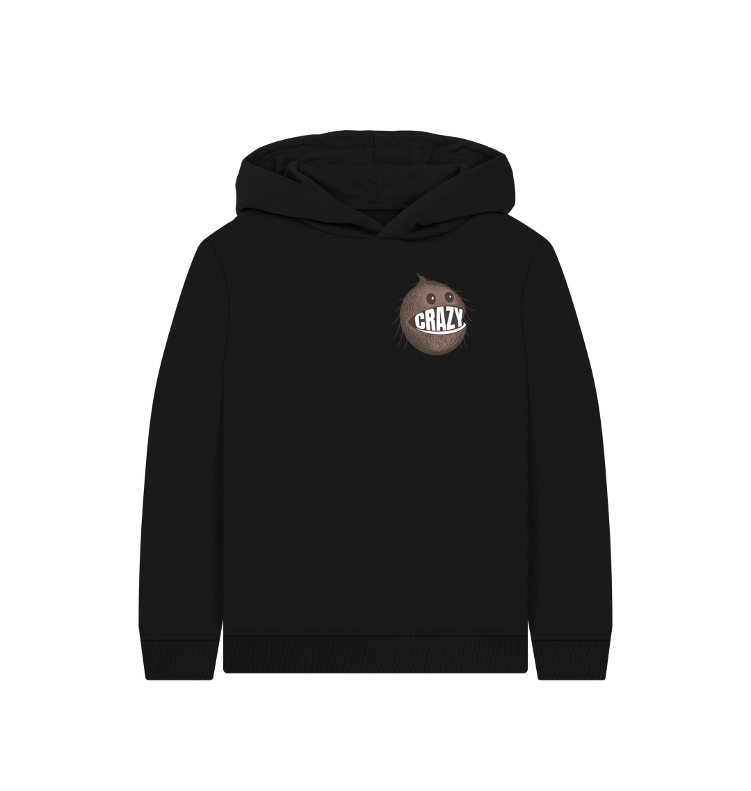 Black Printed Kids Hoodie