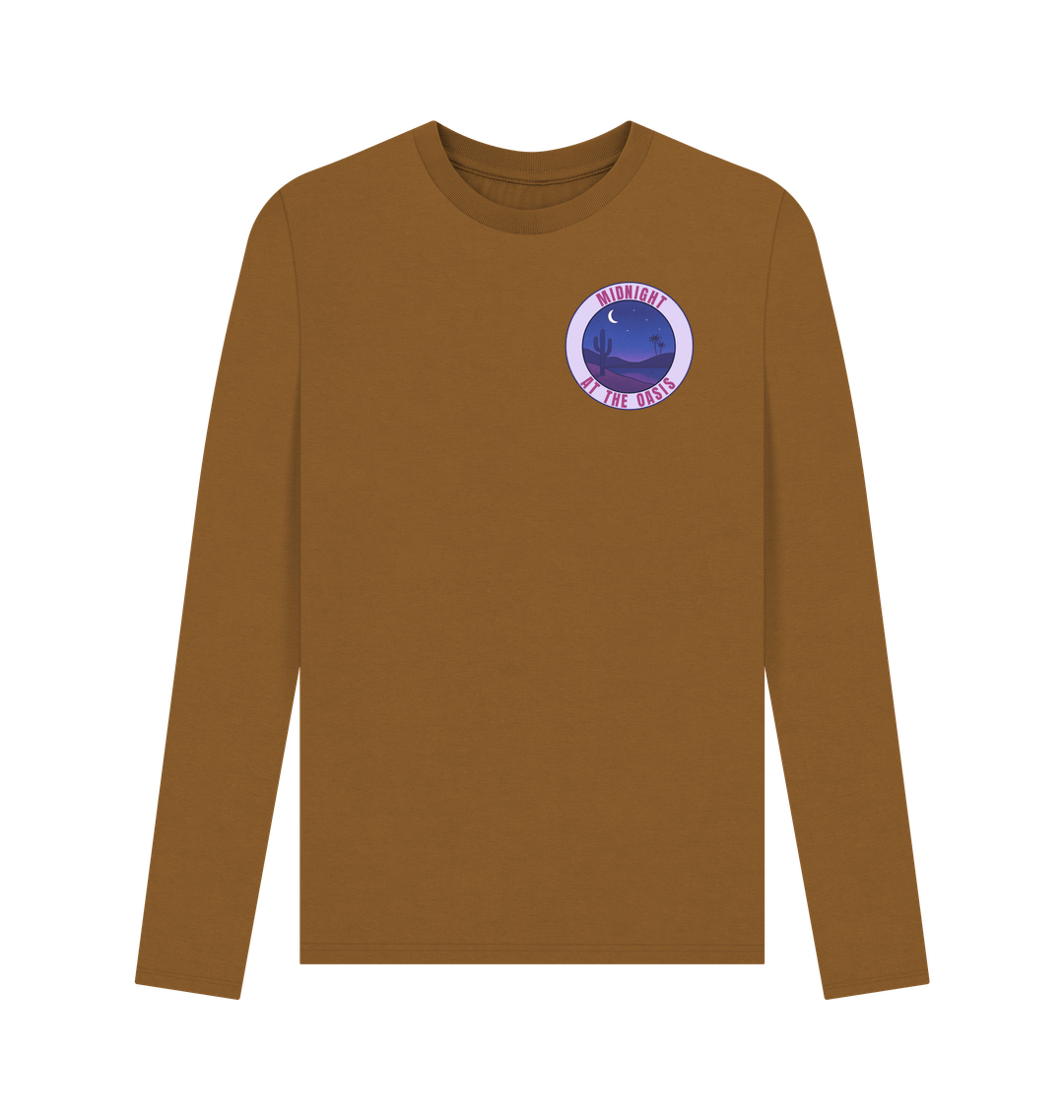 Brown Printed Long Sleeve T Shirt
