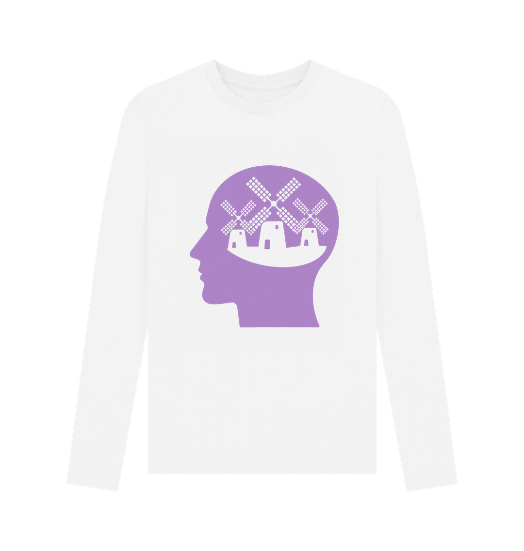 White Printed Long Sleeve T Shirt