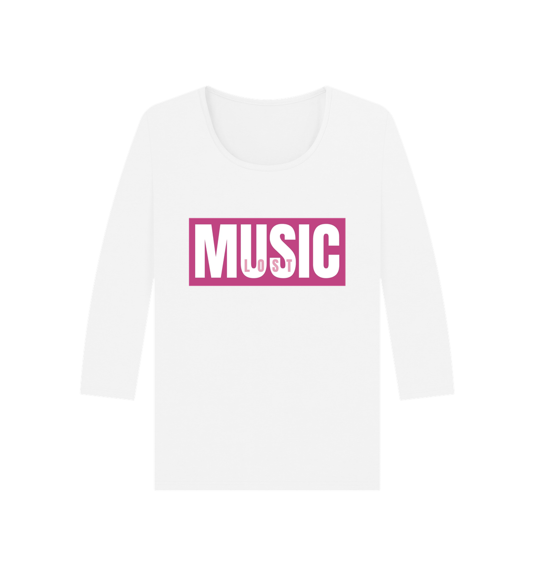 White Printed Long Sleeve T Shirt