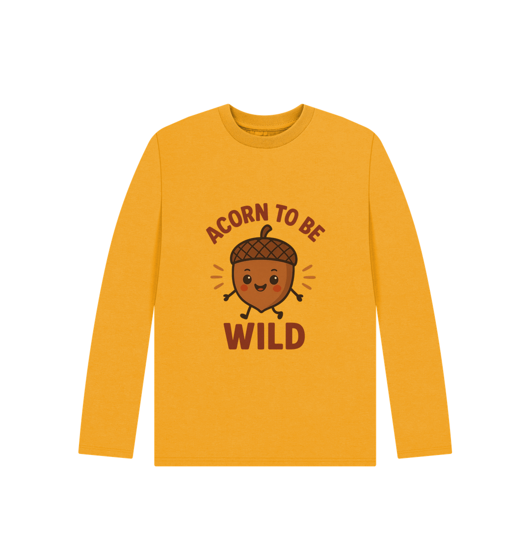 Mustard Printed Kids T-Shirt Front