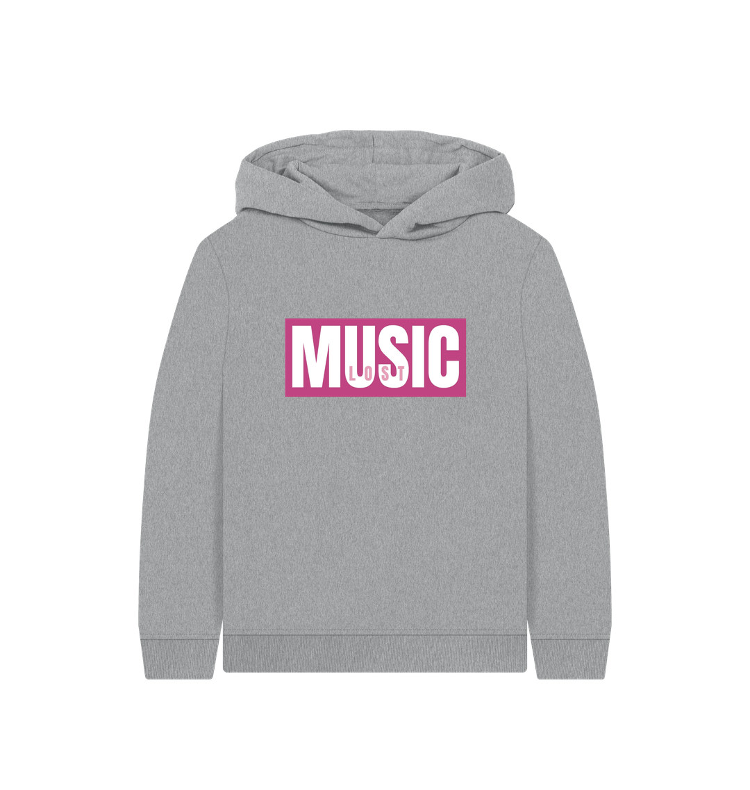 Athletic Grey Printed Kids Hoodie