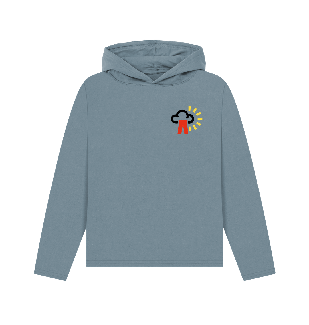 Stone Blue Printed Hoody
