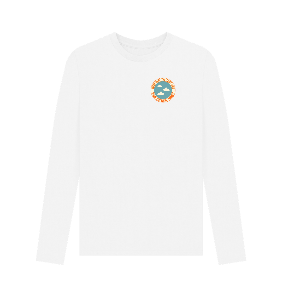 White Printed Long Sleeve T Shirt