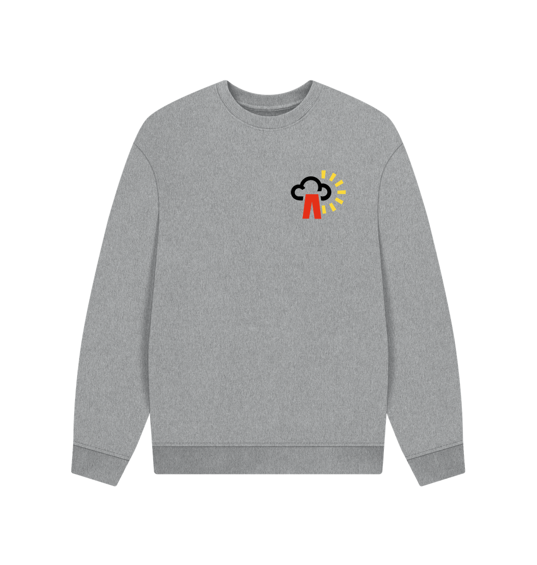 Athletic Grey Printed Sweater