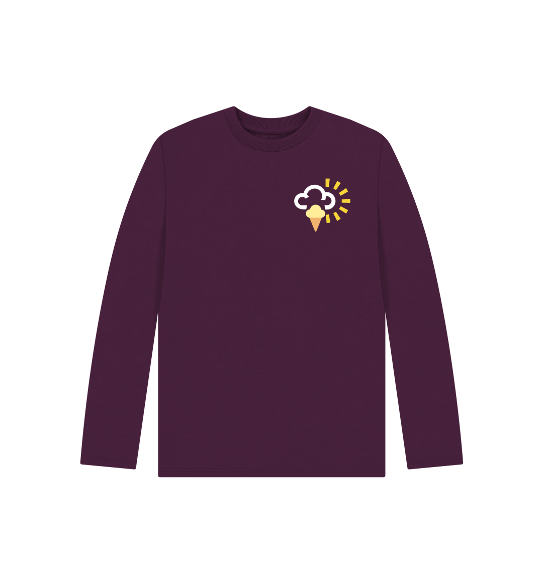 Purple Printed Kids T-Shirt Front