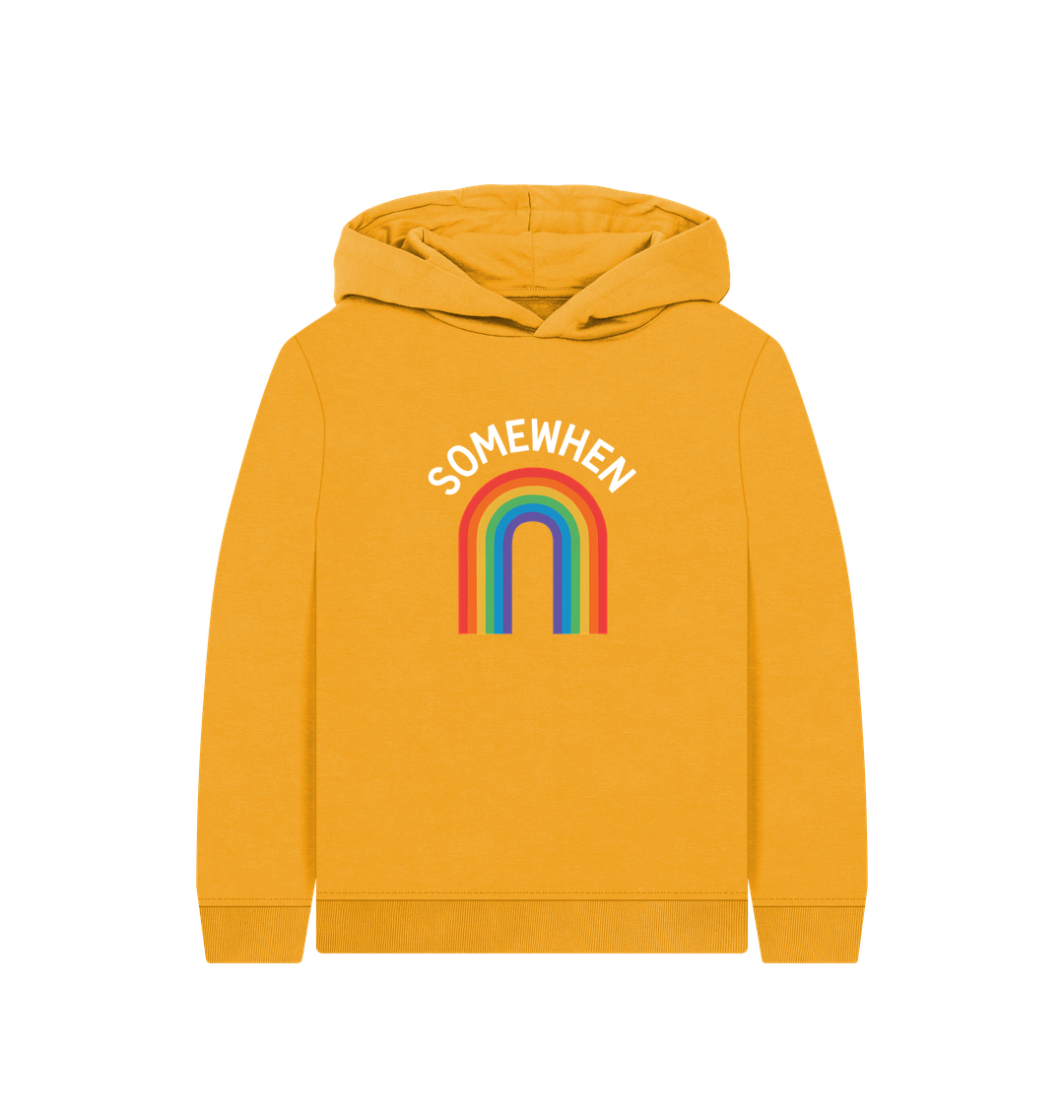 Mustard Printed Kids Hoodie