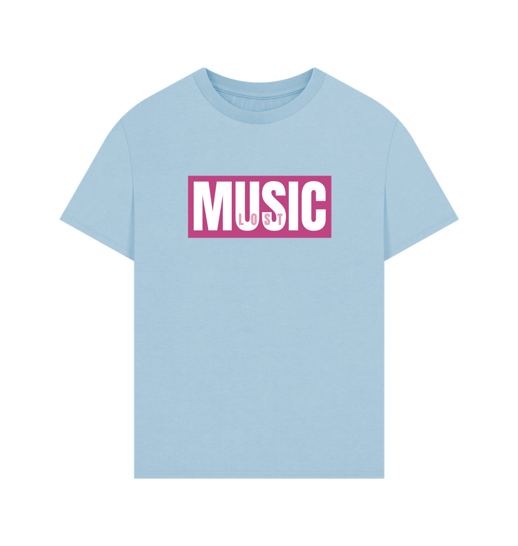 Milky Blue Printed T-shirt