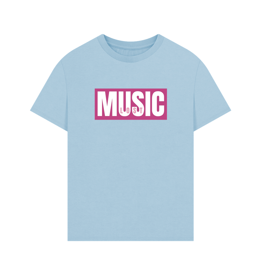 Milky Blue Printed T-shirt