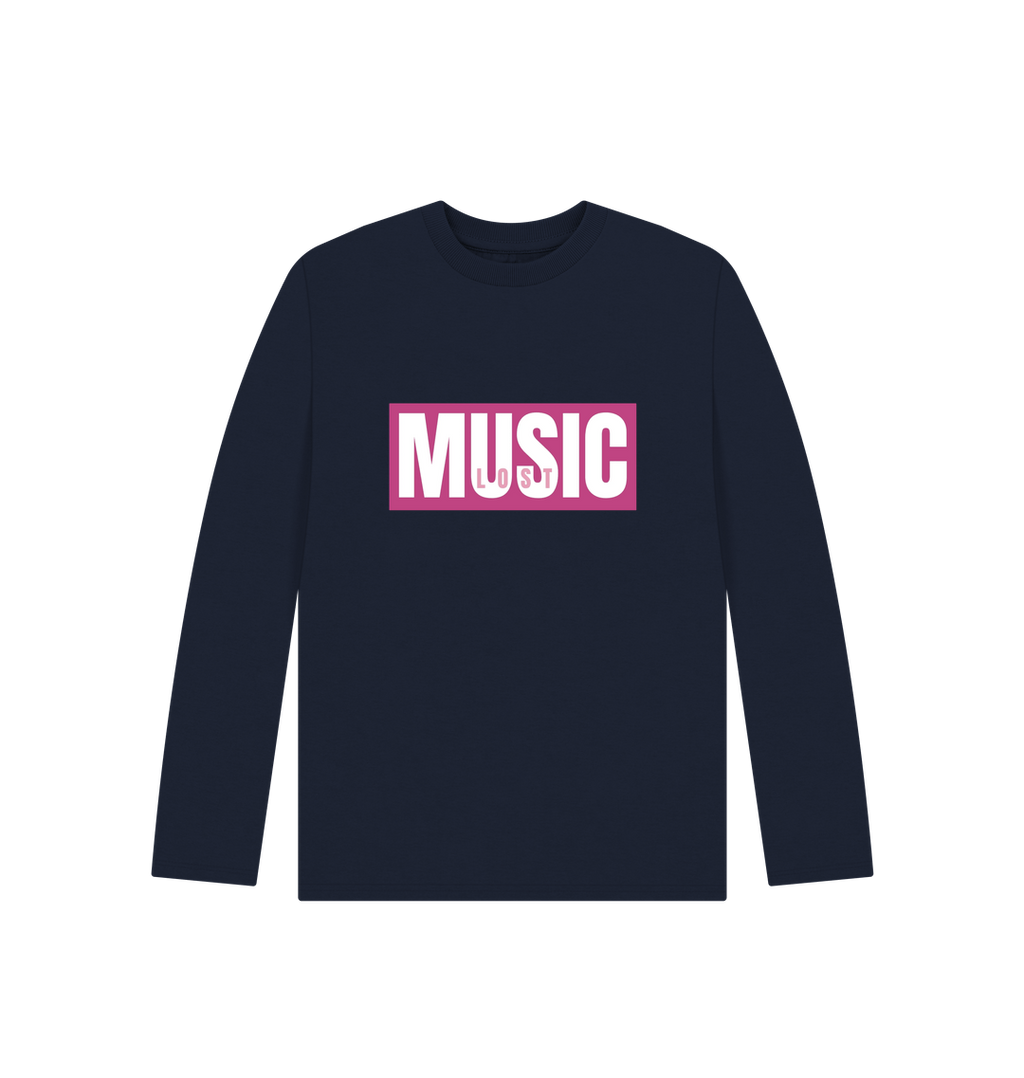 Navy Blue Printed Kids T-Shirt