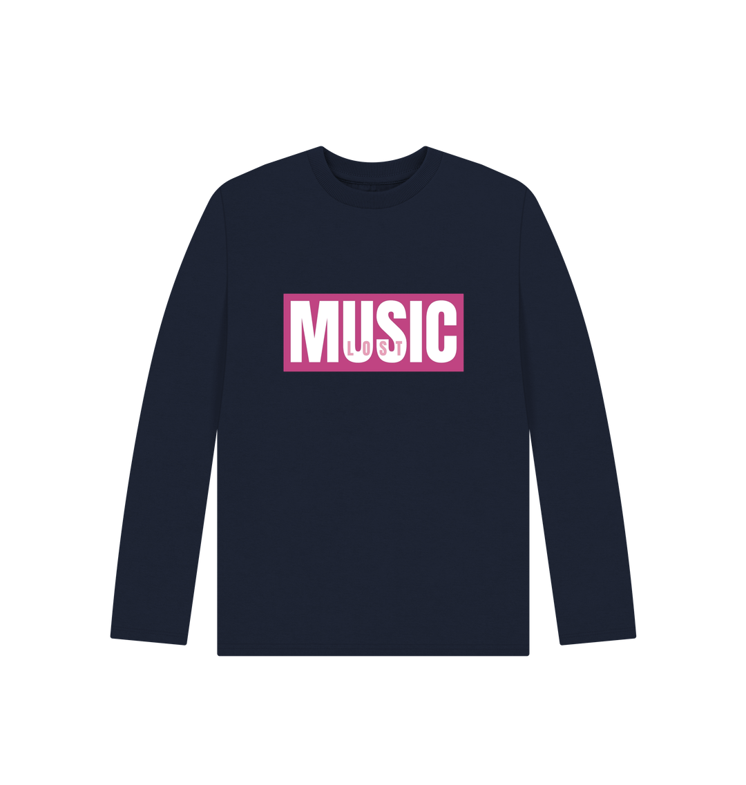 Navy Blue Printed Kids T-Shirt