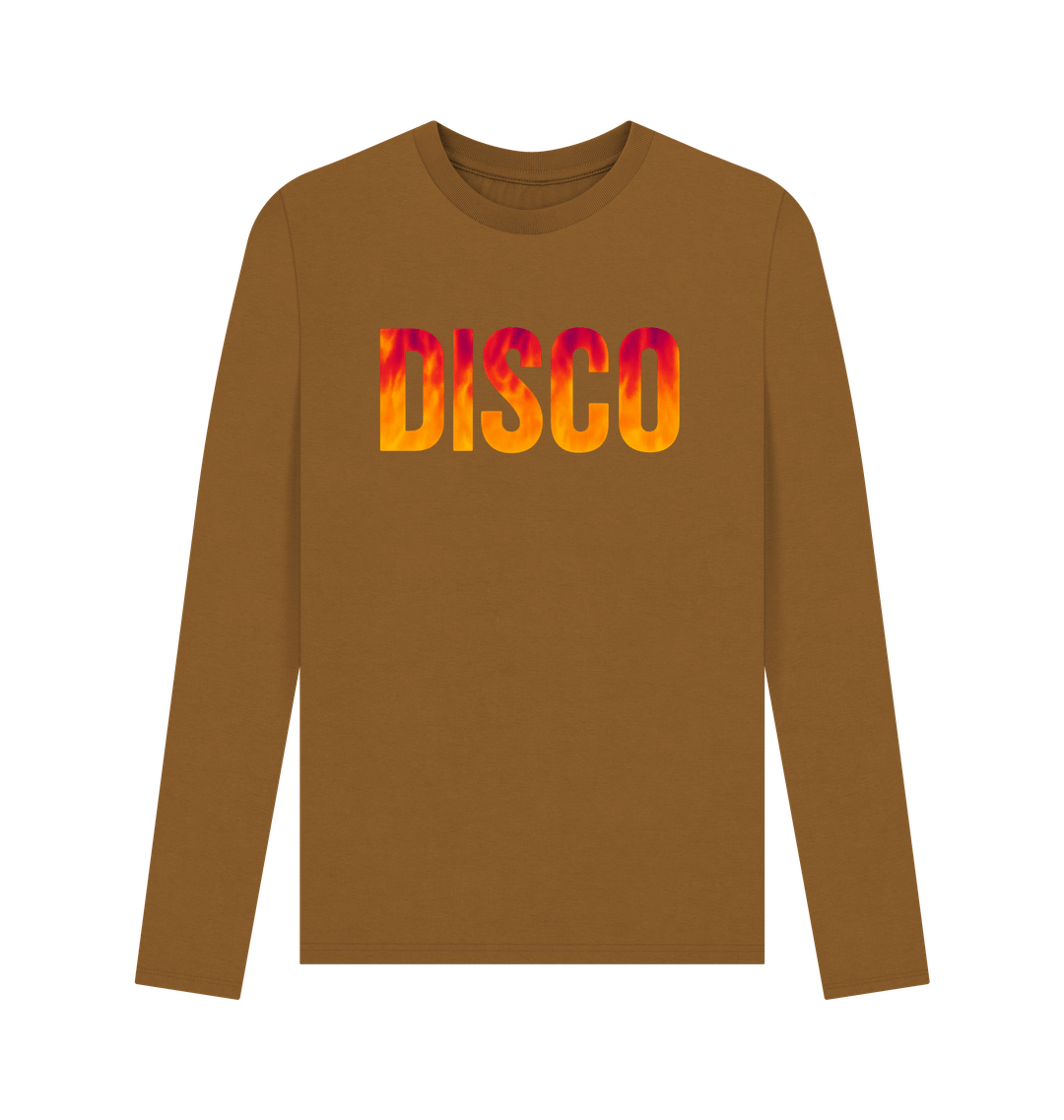 Brown Printed Long Sleeve T Shirt