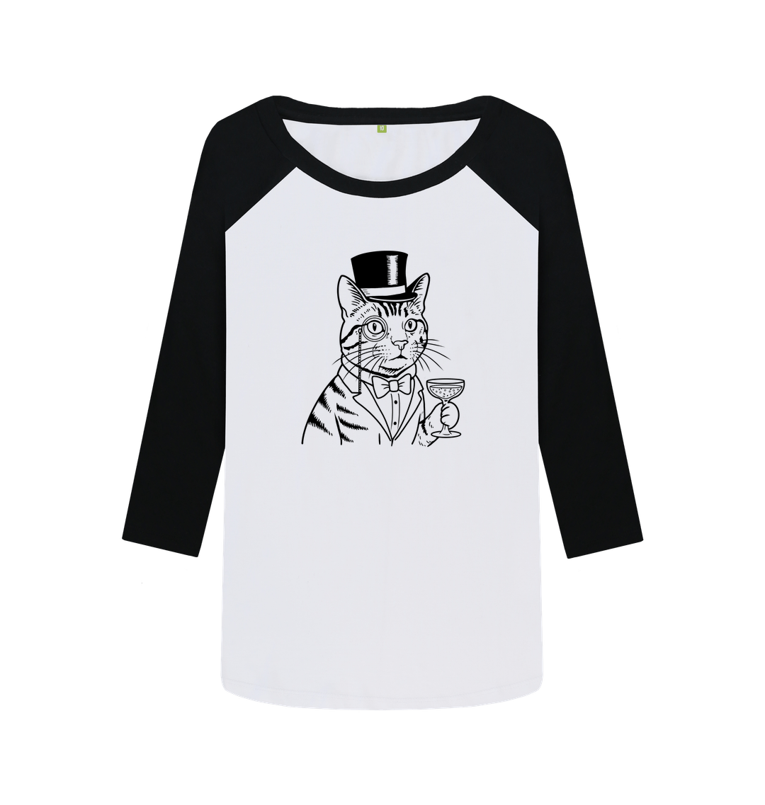 Black-White Printed Baseball T-shirt