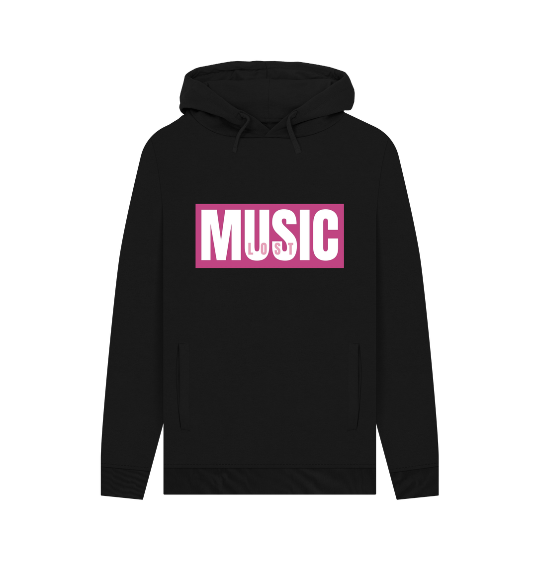 Black Printed Hoody
