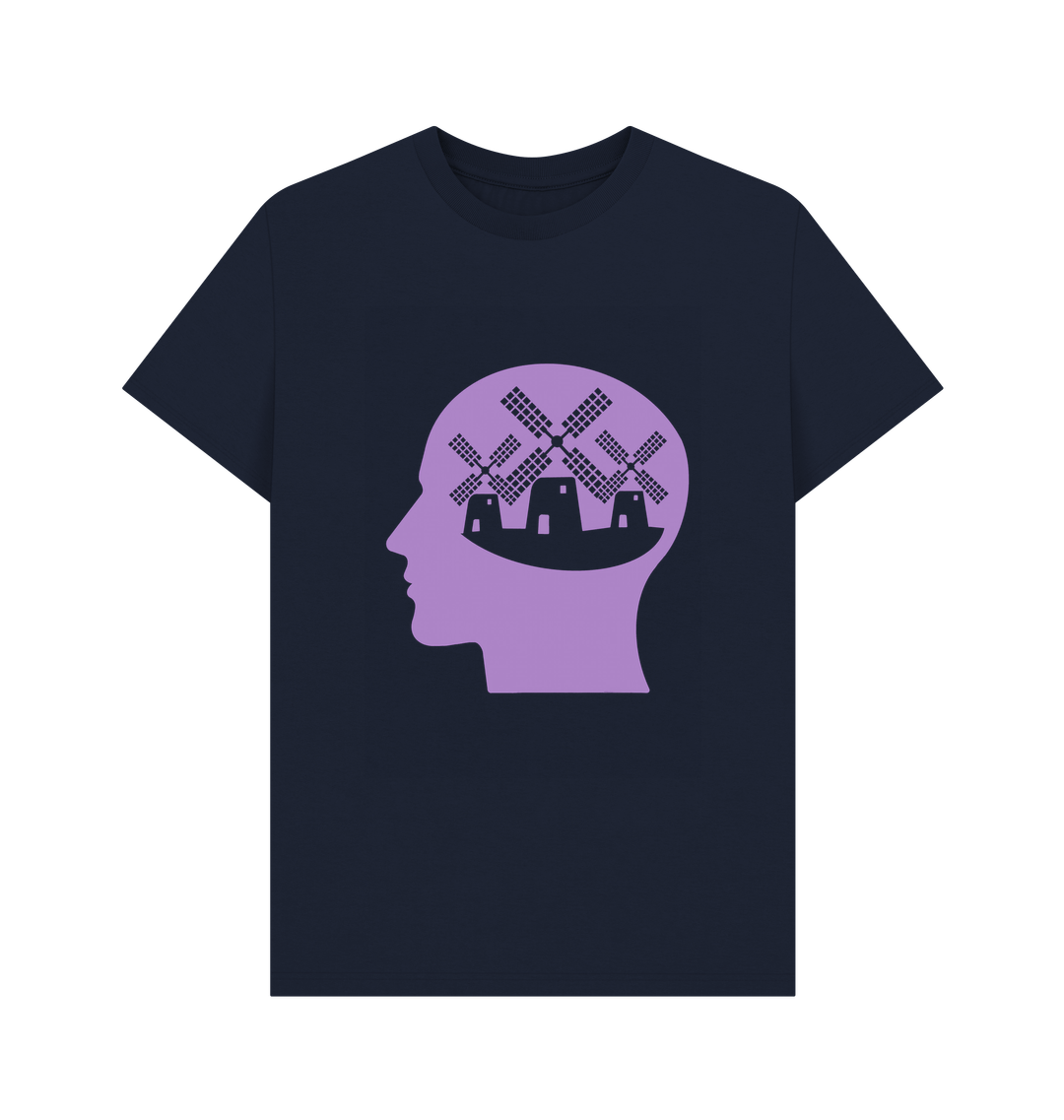 Navy Blue Printed T-shirt