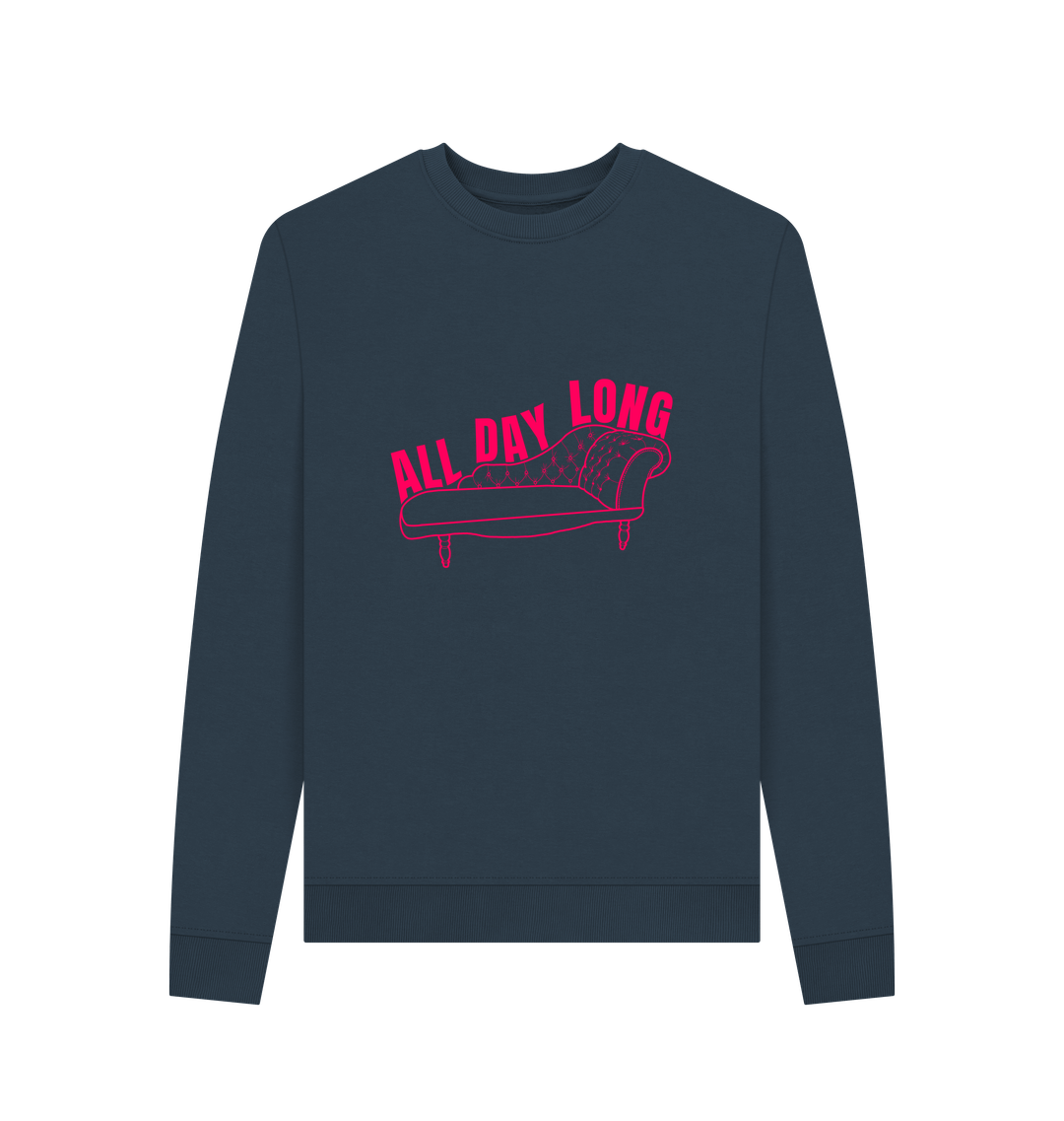 Navy Blue Printed Sweater