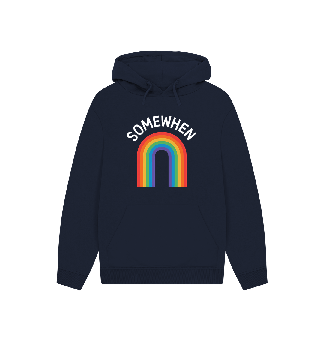 Navy Printed Hoody