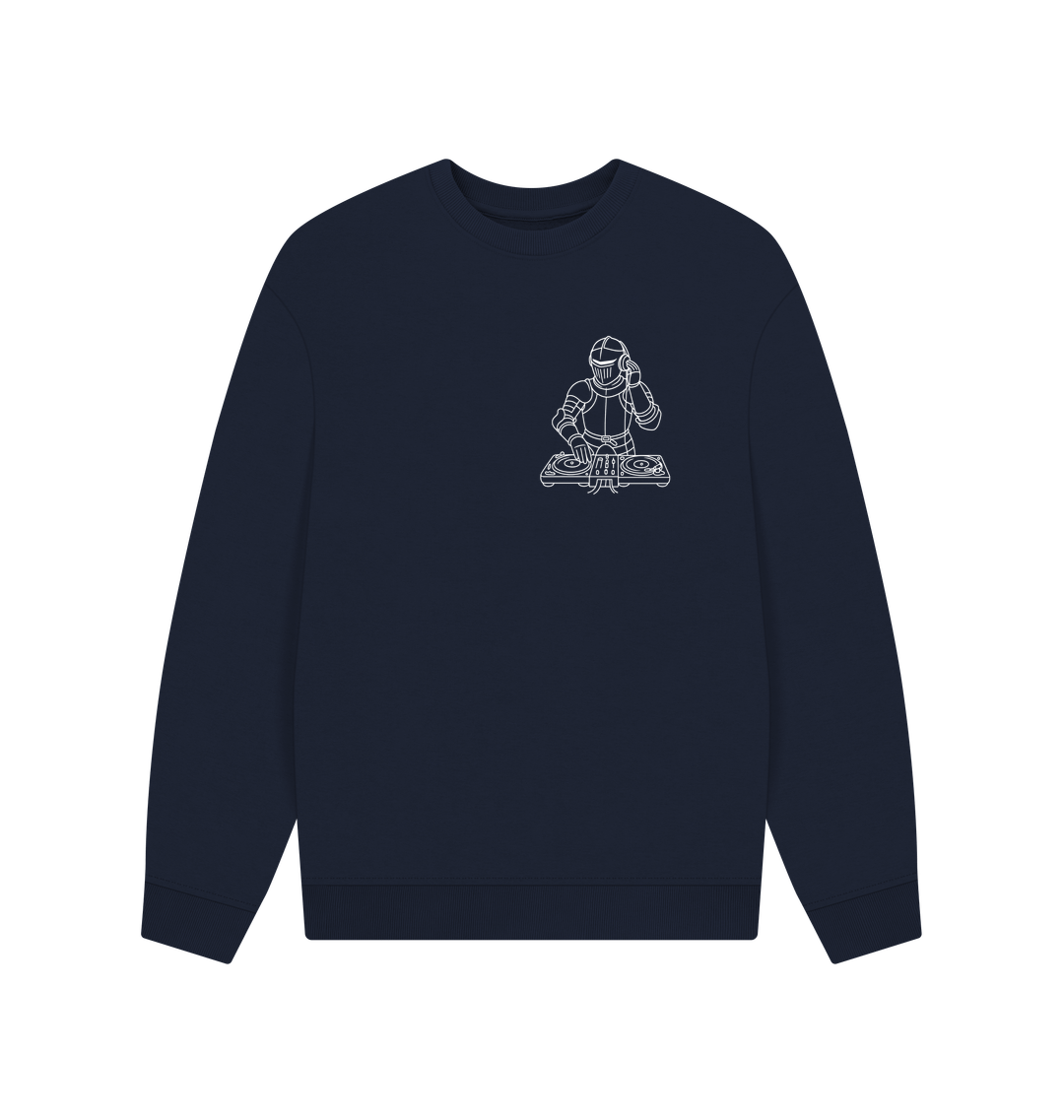 Navy Blue Printed Sweater