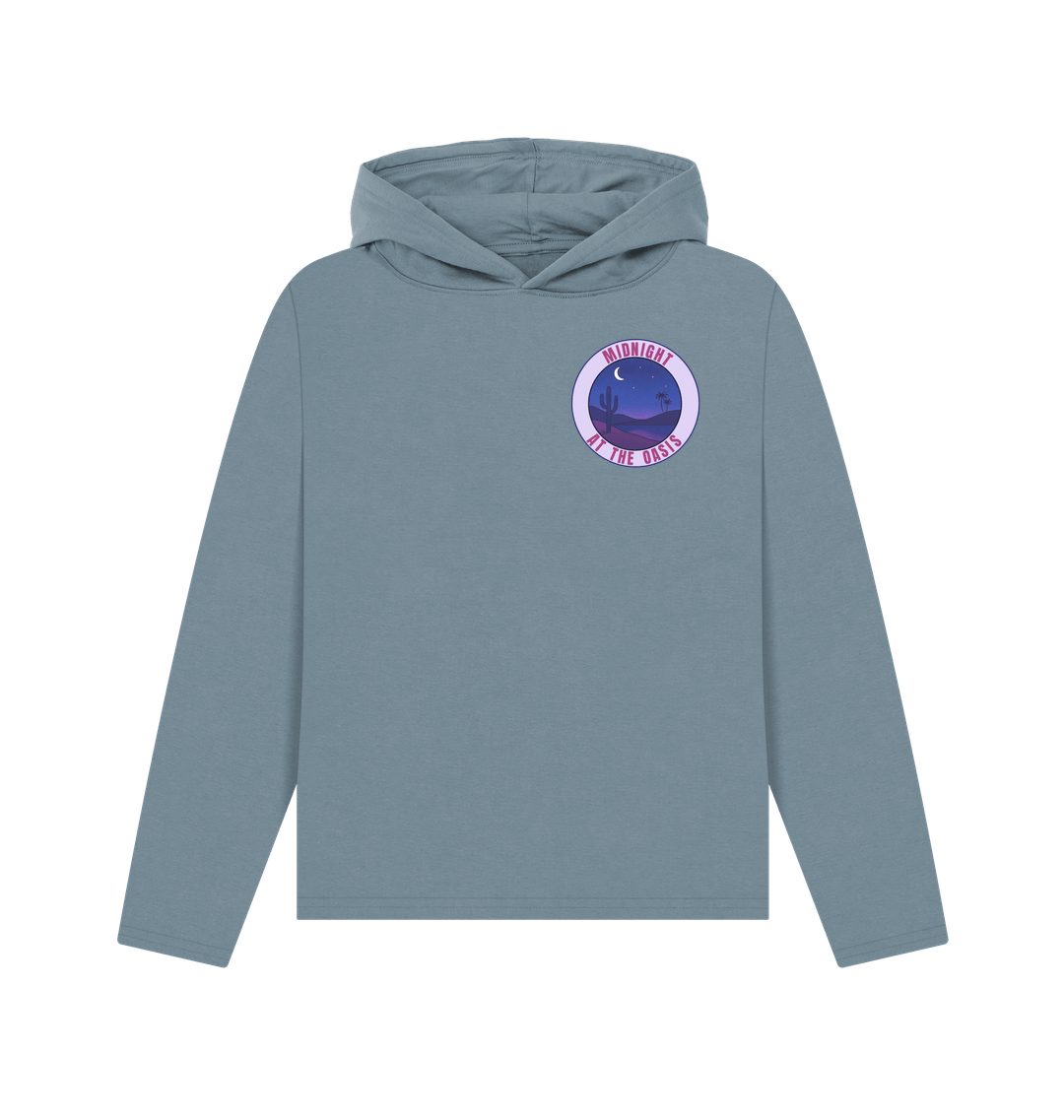 Stone Blue Printed Hoody