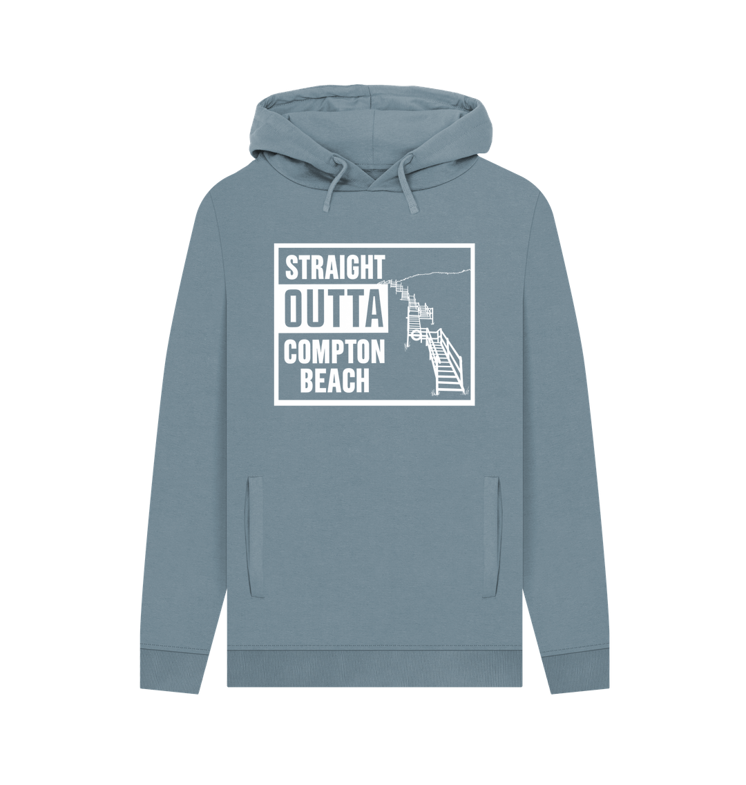 Stone Blue Printed Hoody