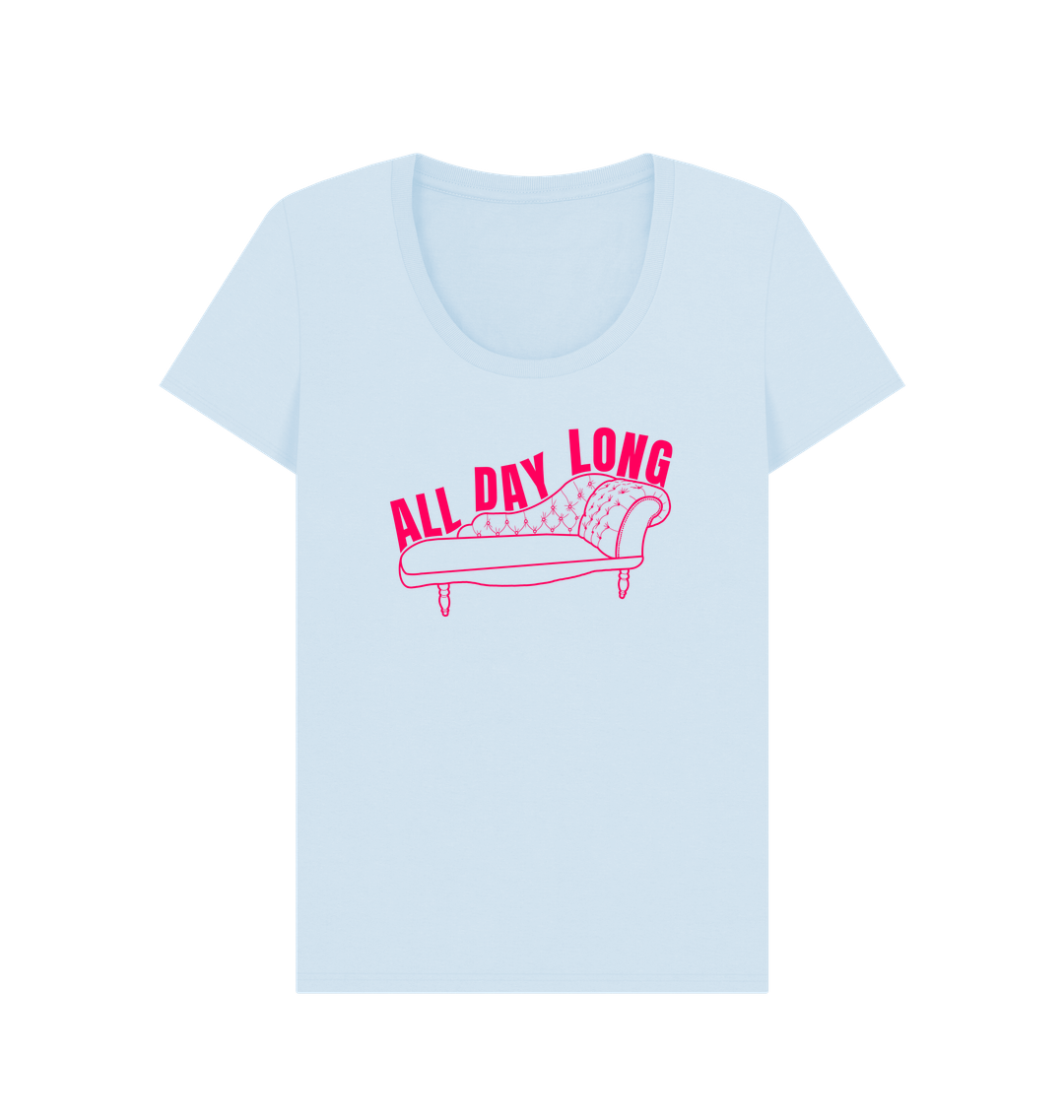 Sky Blue Printed T-shirt