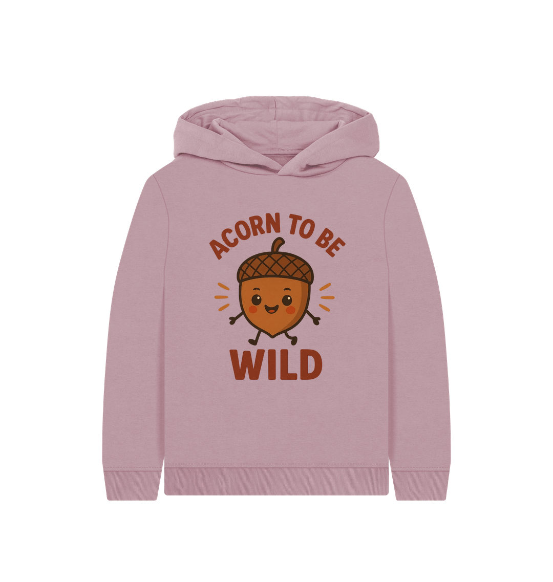 Mauve Printed Kids Hoodie Front