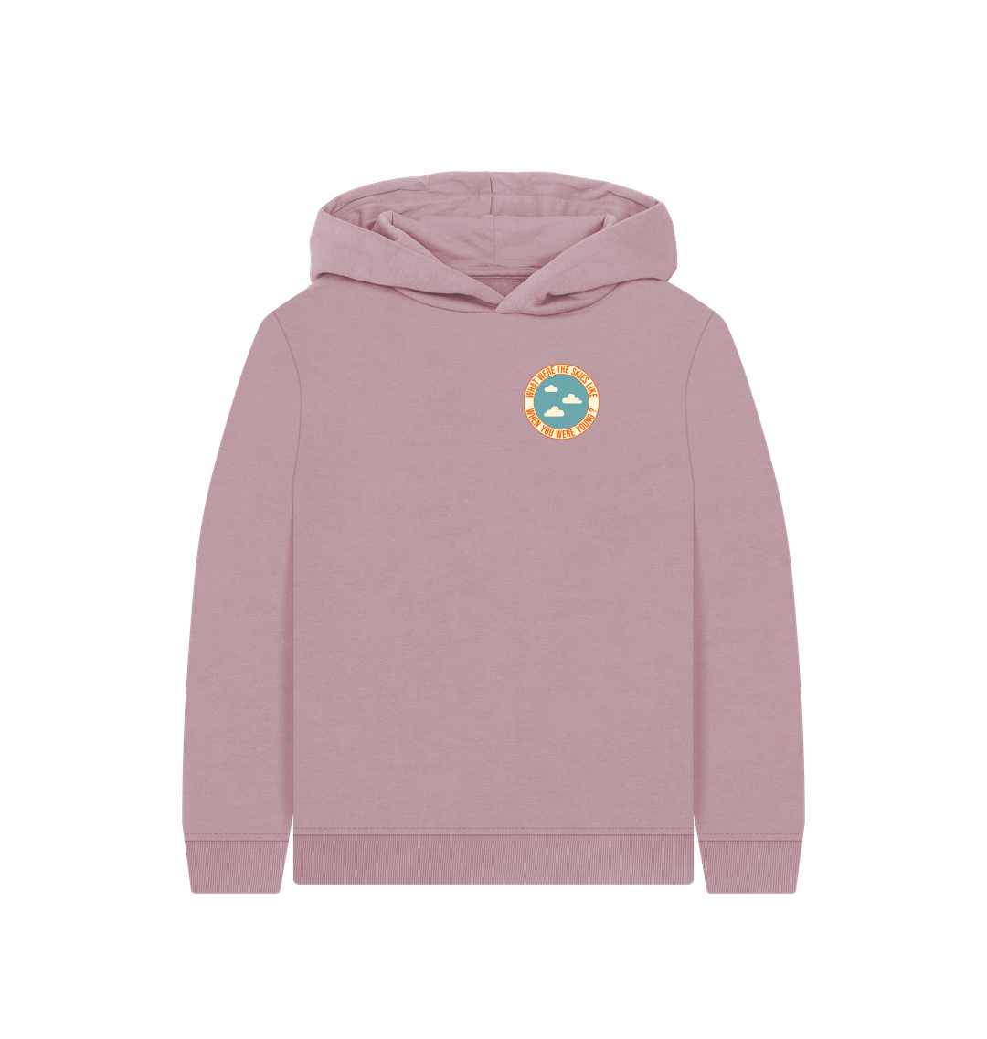 Mauve Printed Kids Hoodie
