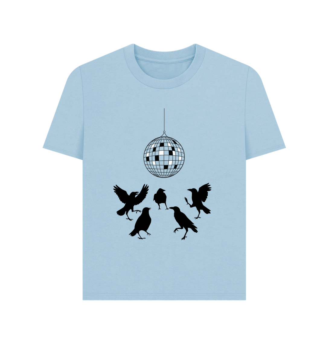 Milky Blue Printed T-shirt
