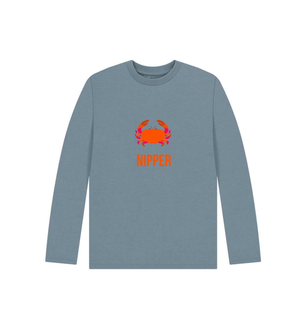 Stone Blue Printed Kids T-Shirt