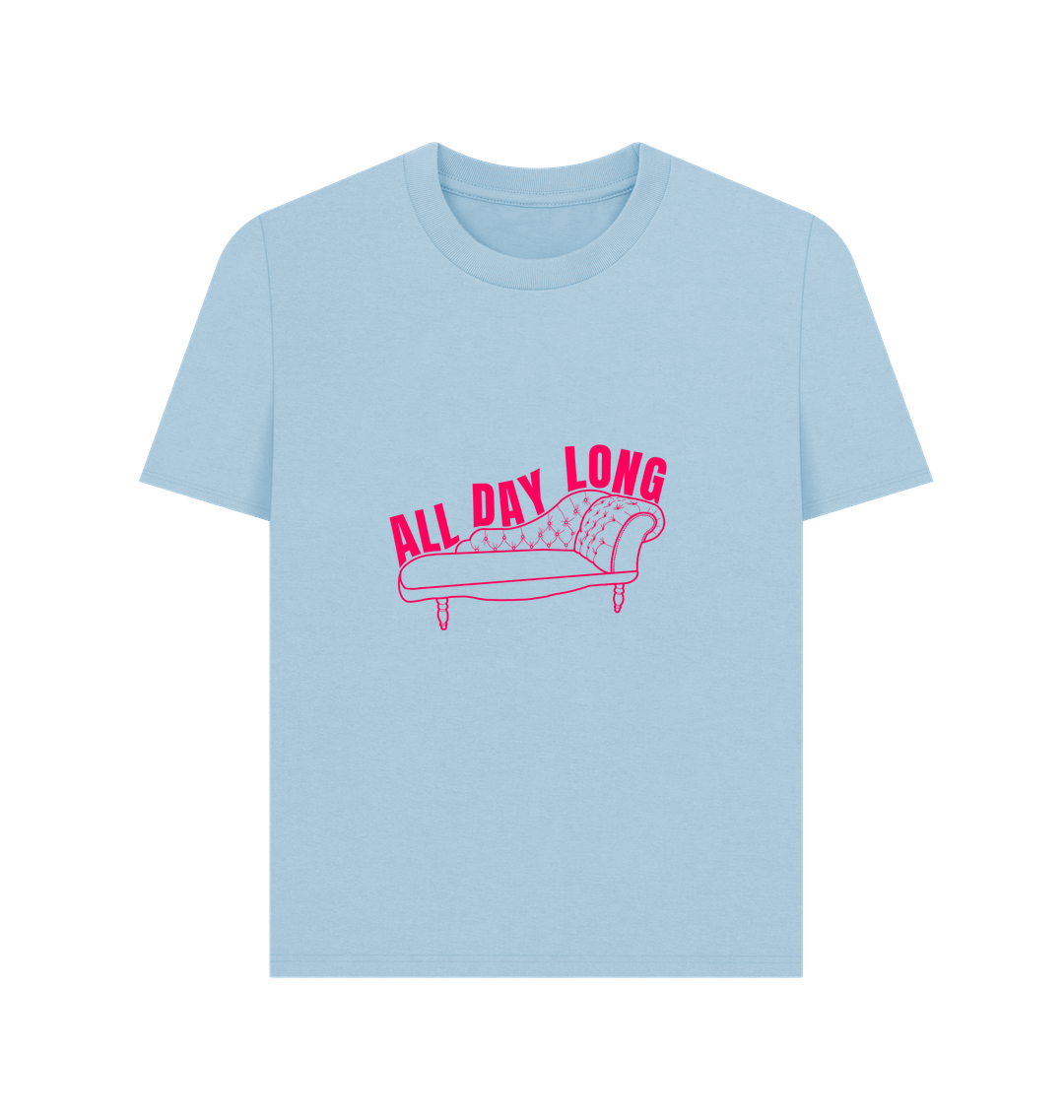 Milky Blue Printed T-shirt