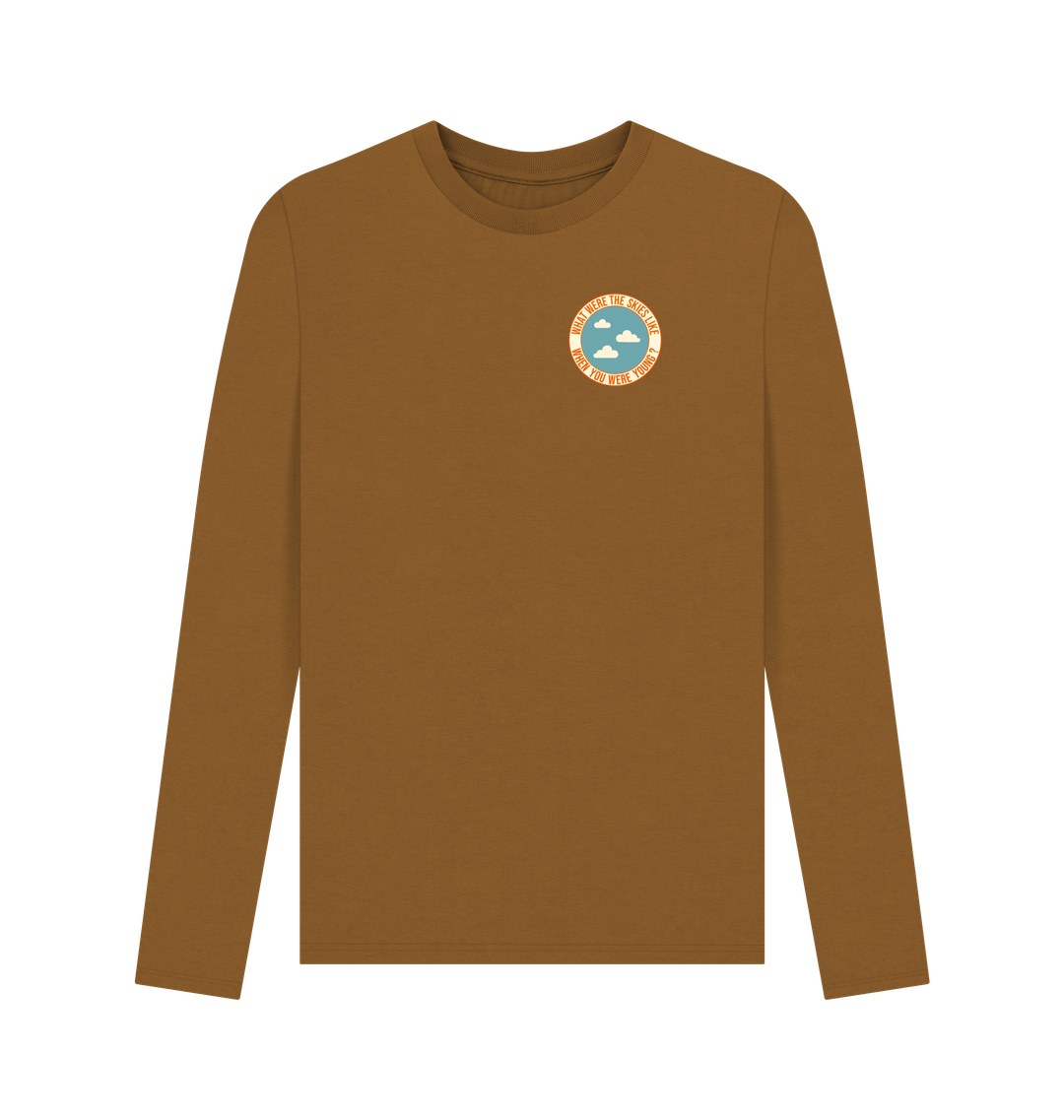 Brown Printed Long Sleeve T Shirt