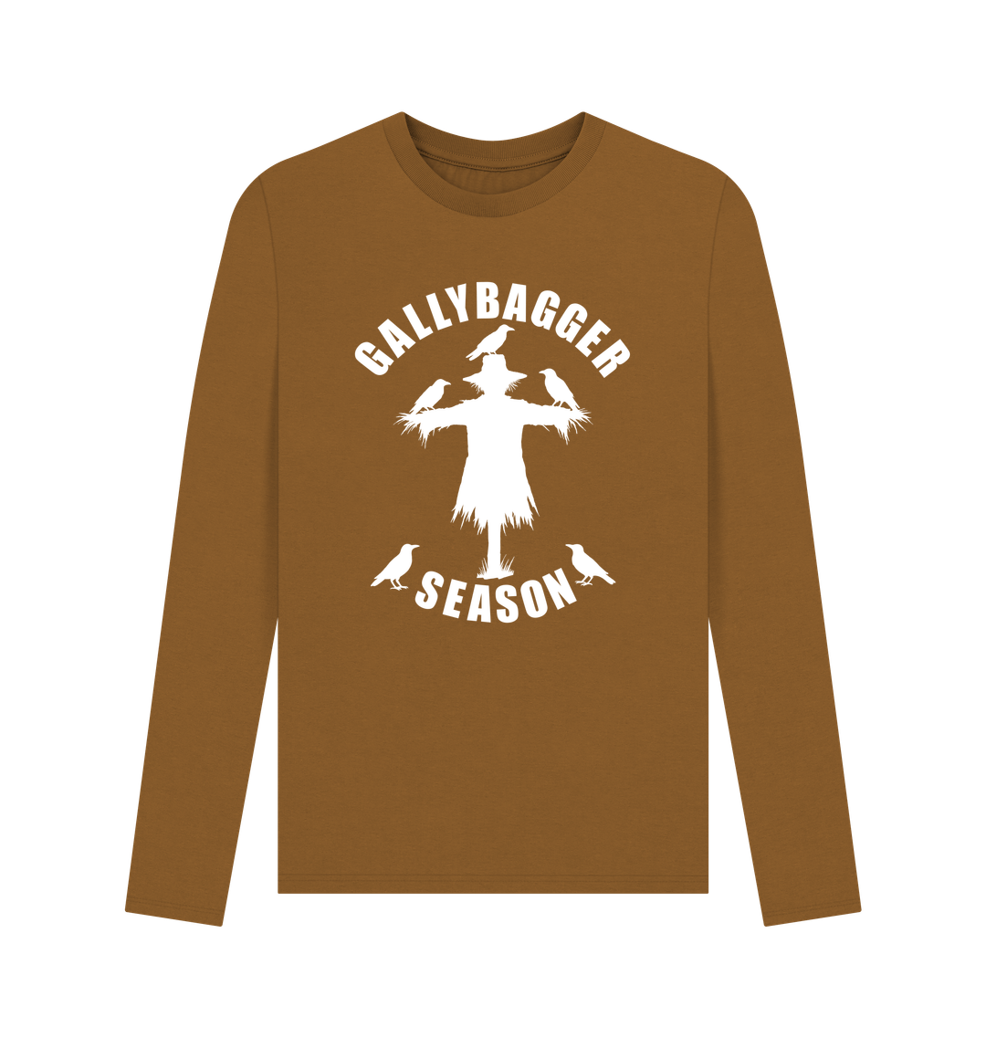 Brown Printed Long Sleeve T Shirt Front