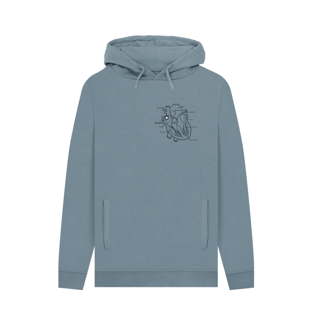 Stone Blue Printed Hoody