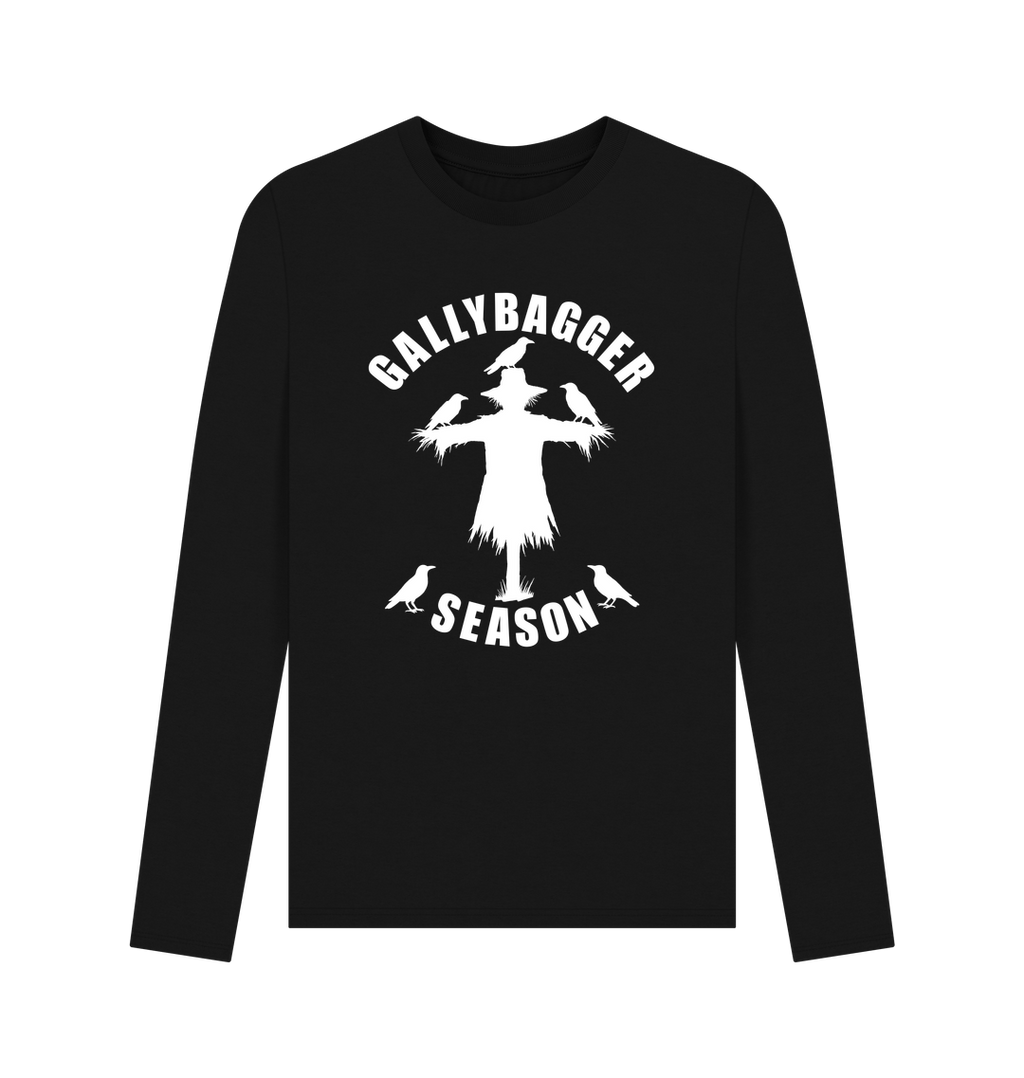 Black Printed Long Sleeve T Shirt Front
