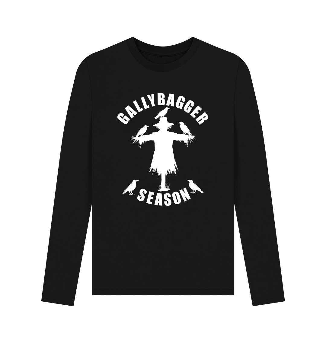 Black Printed Long Sleeve T Shirt Front
