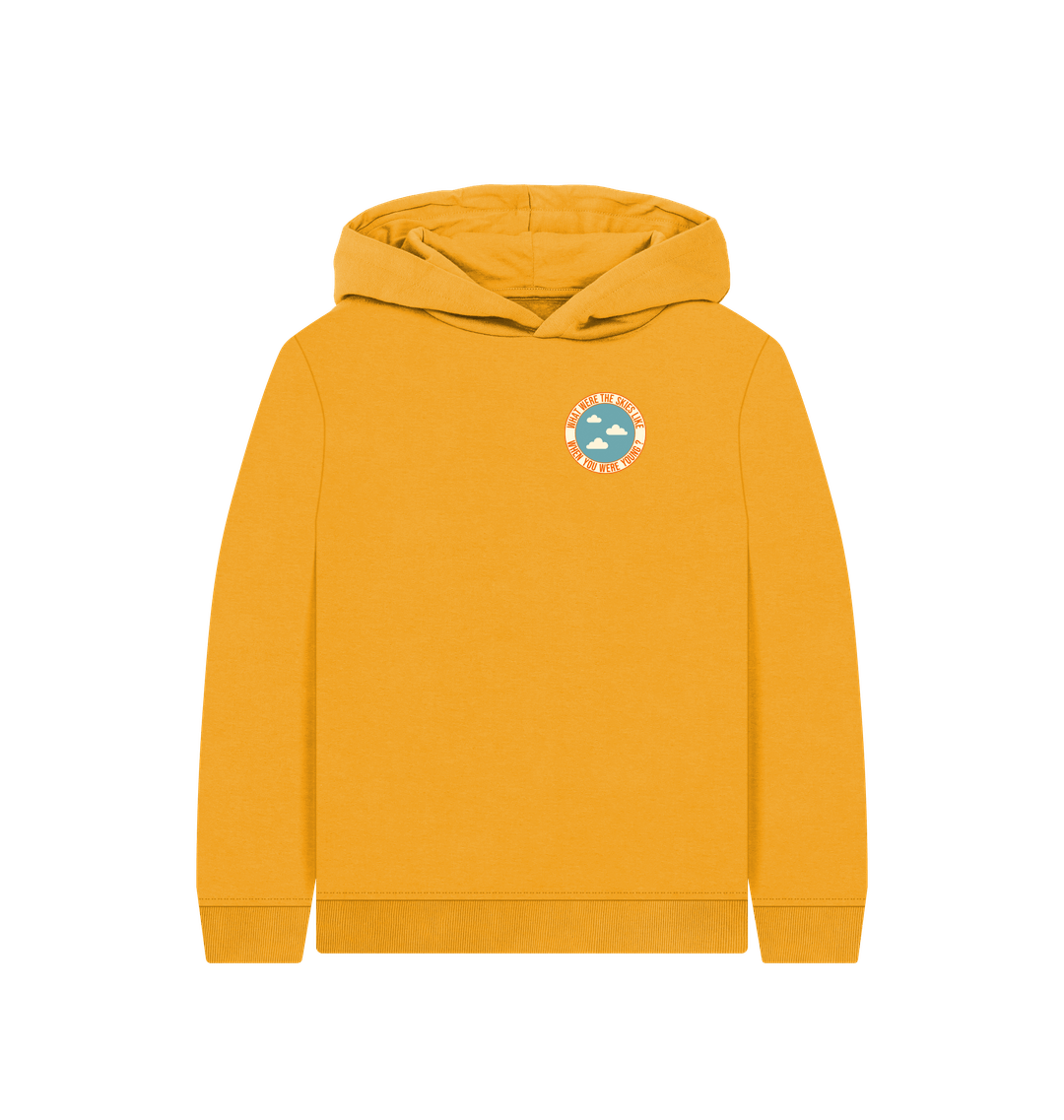 Mustard Printed Kids Hoodie