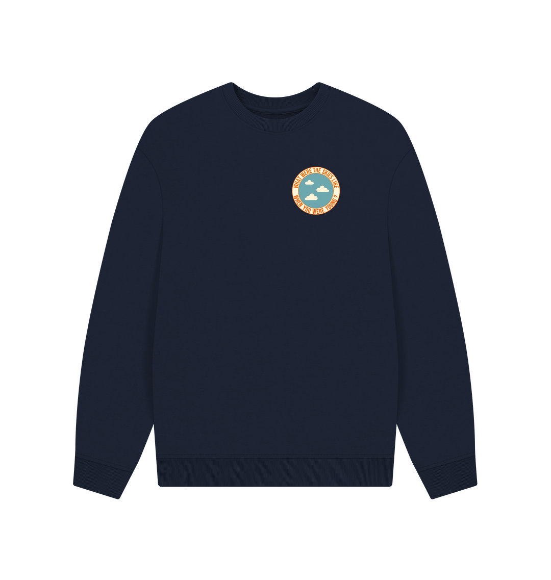 Navy Blue Printed Sweater