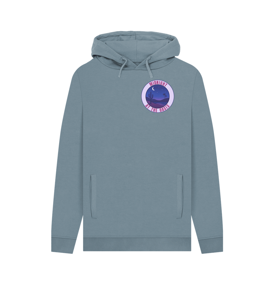 Stone Blue Printed Hoody