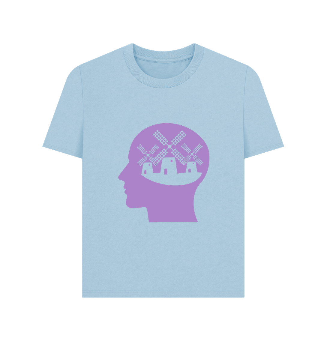 Milky Blue Printed T-shirt
