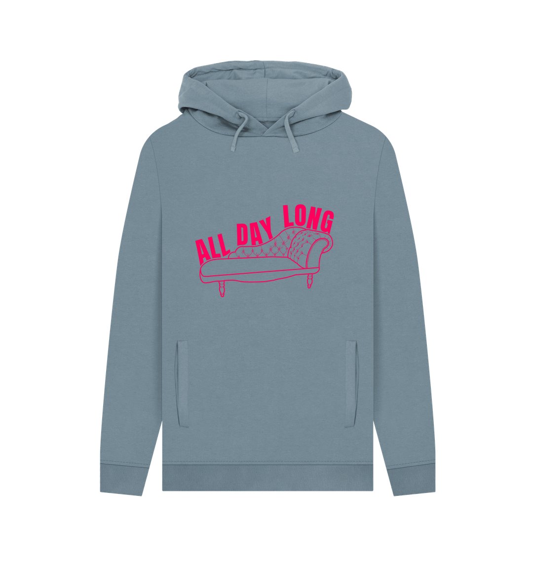 Stone Blue Printed Hoody