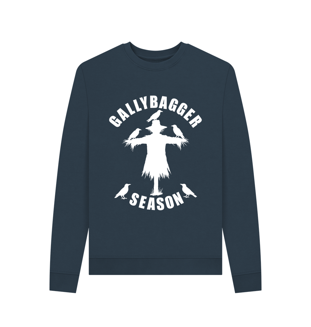 Navy Blue Printed Sweater Front