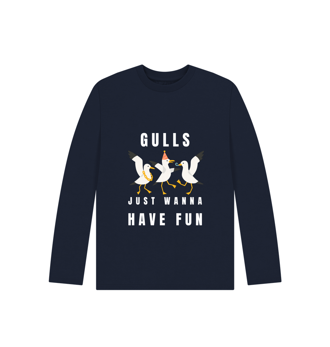 Navy Blue Printed Kids T-Shirt