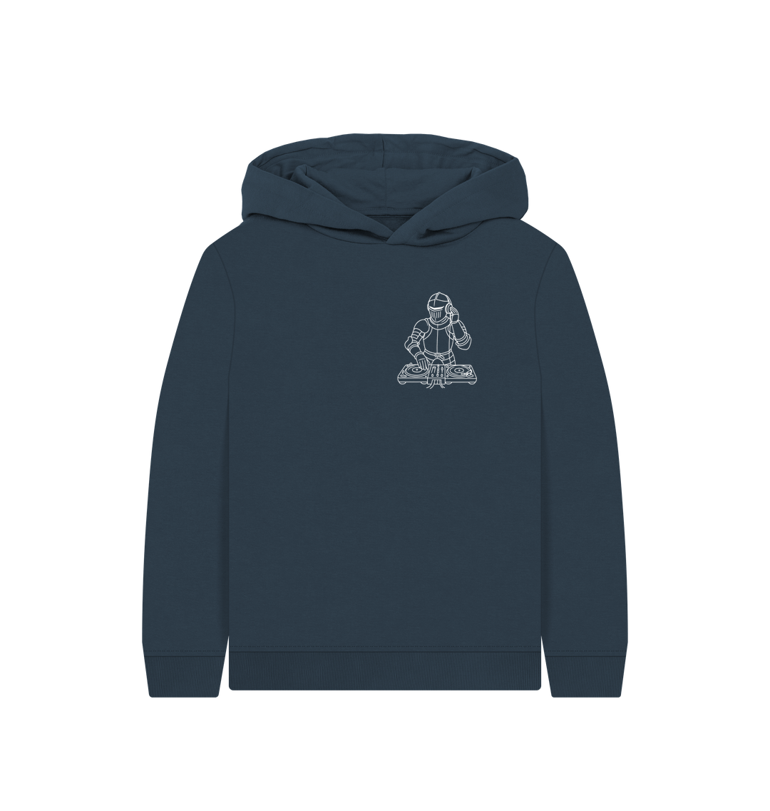 Navy Blue Printed Kids Hoodie