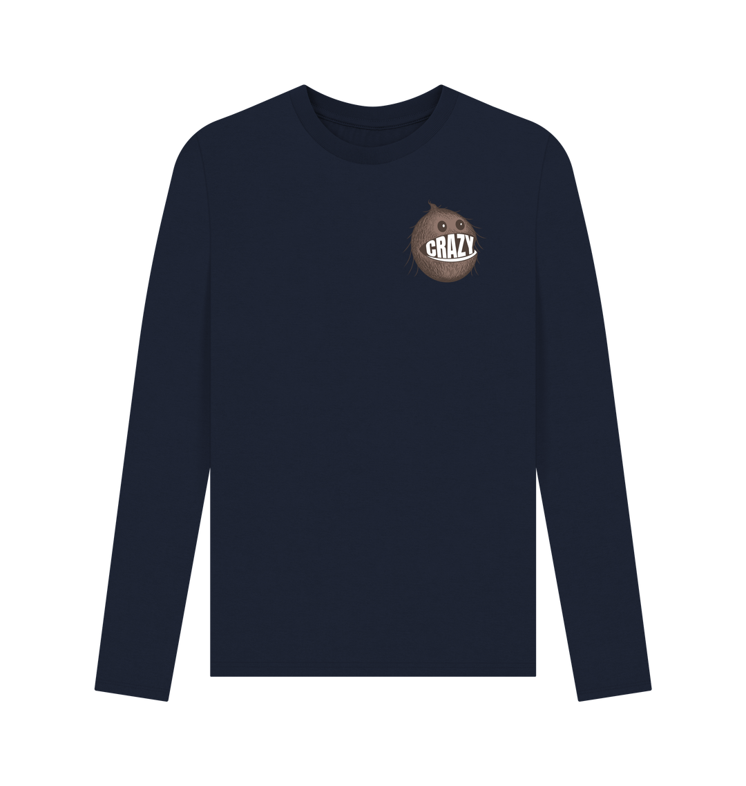 Navy Blue Printed Long Sleeve T Shirt