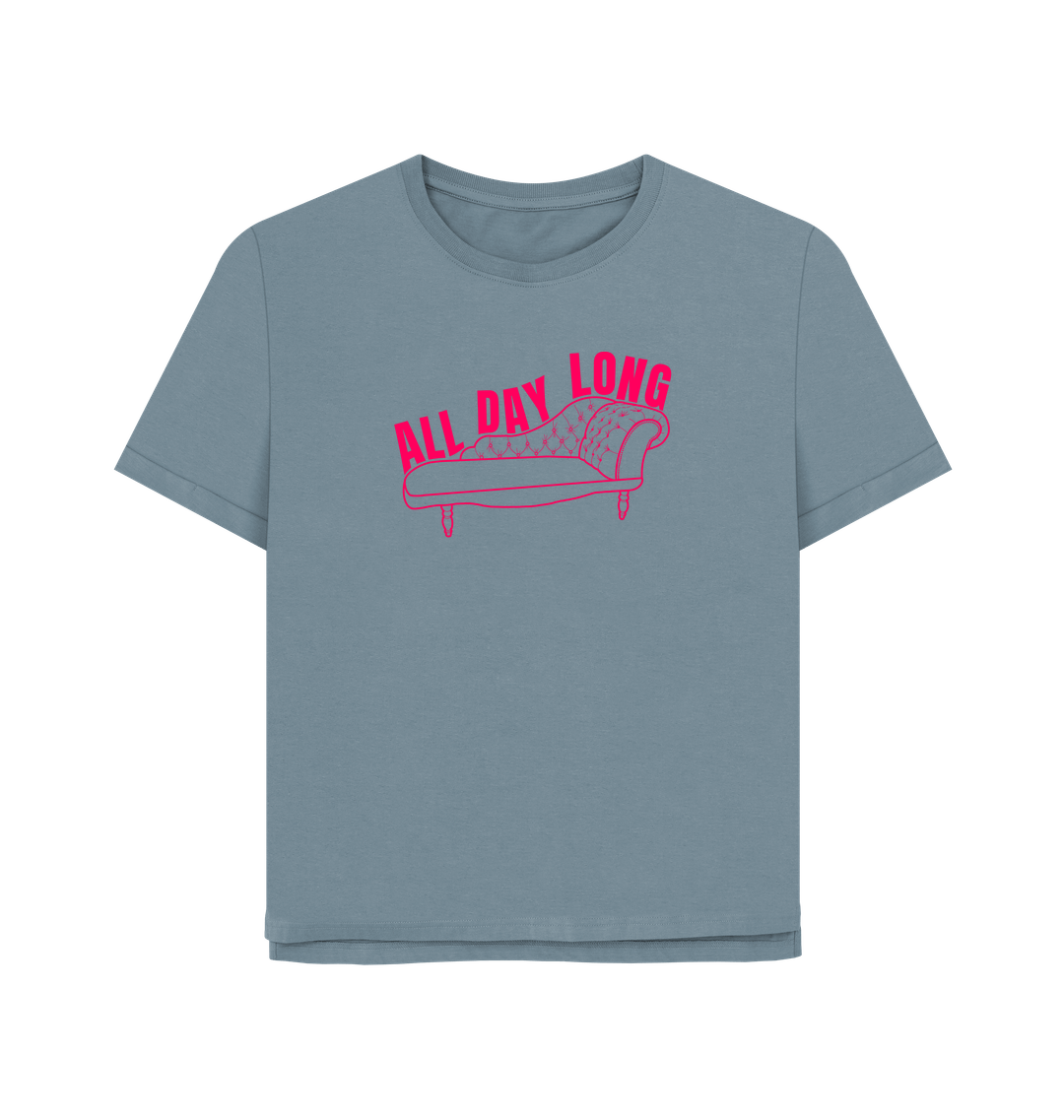 Stone Blue Printed T-shirt