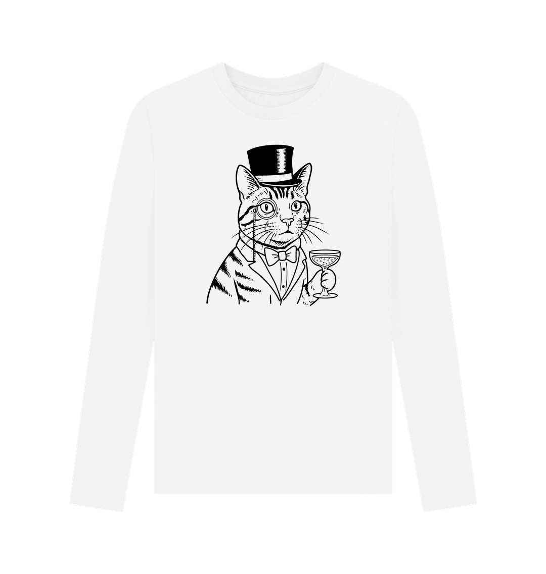 White Printed Long Sleeve T Shirt
