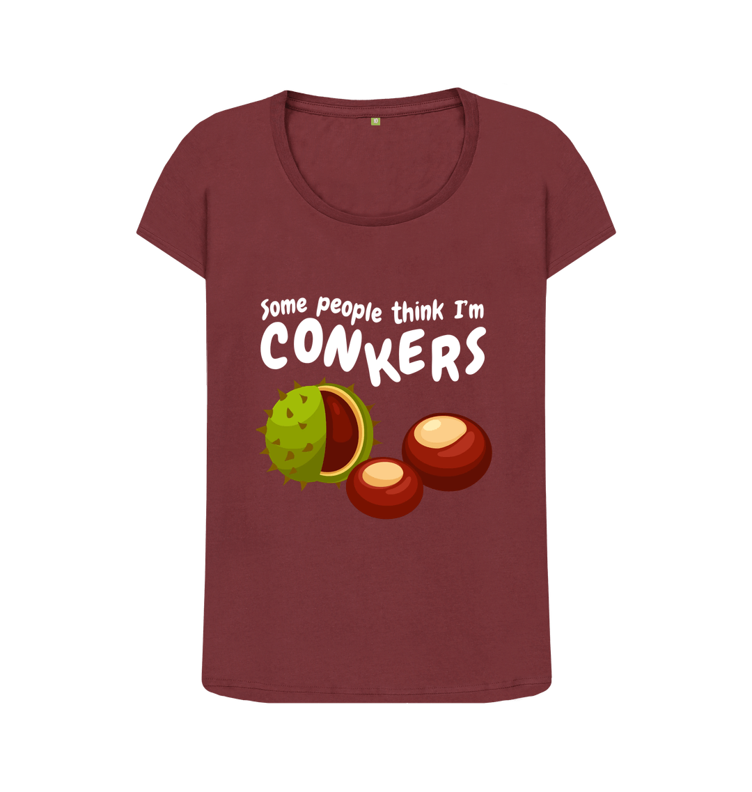 Red Wine Printed T-shirt Front